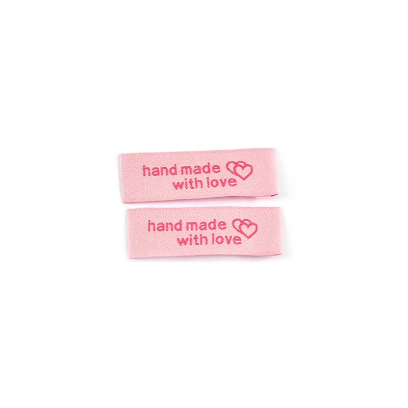 50pcs 5x1.6cm Multicolor Rectangle Embroidered Labels Sew On Clothes Bags Accessories DIY Materials Handmade Garment Tags c3462 Qme 2