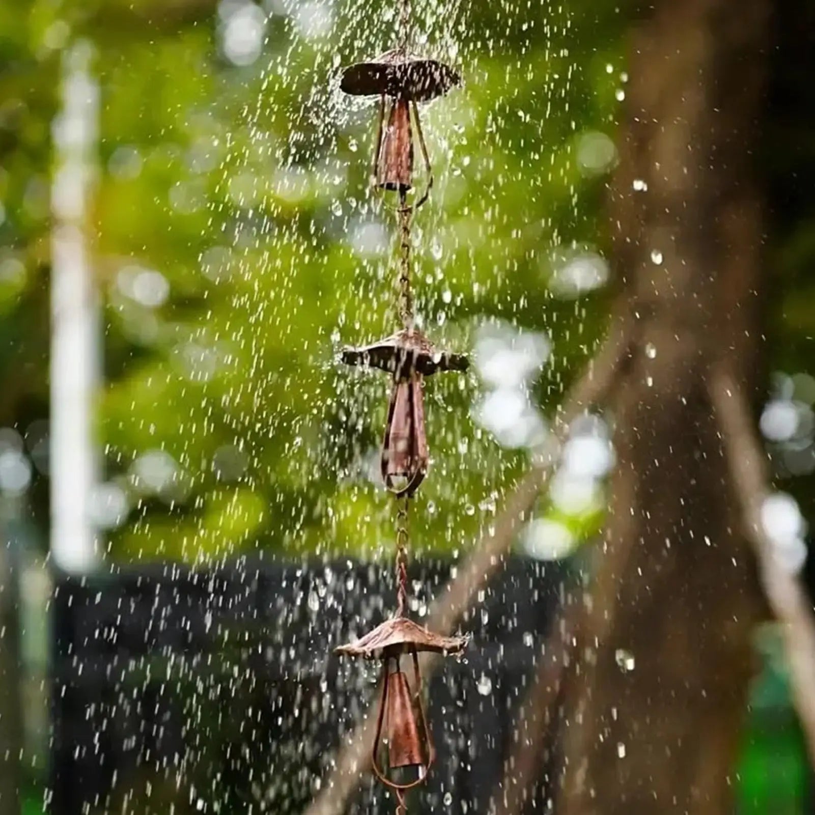 Metal Mushroom Rain Chain Heavy Duty Downspout Alternative Chains Qme