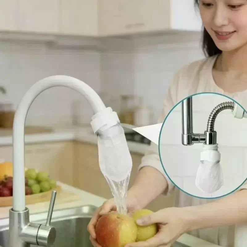 Tap Water Filter Cotton Prevents Splashing & Filters Rust Scale Impurities Universal Kitchen Faucet Replacement Filter Core Qme