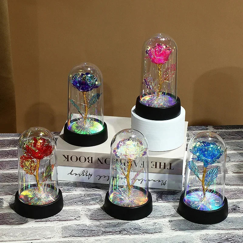 LED Simulation Rose Flower Light Beautiful Realistic Looking Night Qme