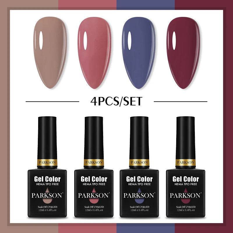 PARKSON Macaroon Series Gel Nail Polish LED UV Summer Solid Semi Qme ZH08