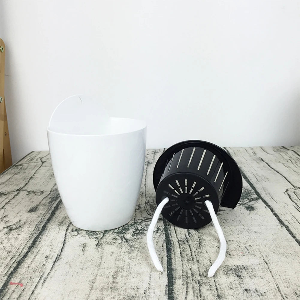 Wall-mounted Indoor Automatic Water-absorbing Flowerpot Plastic Qme