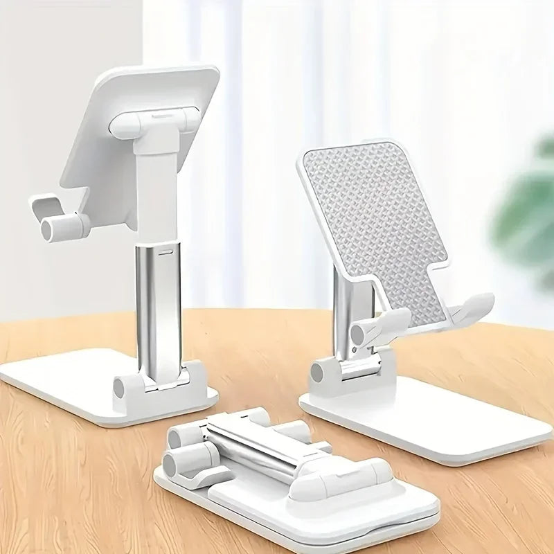 Adjustable Phone Stand, Foldable Desktop Holder for Live Streaming and Photography, Extendable and Portable Tablet Mount Qme