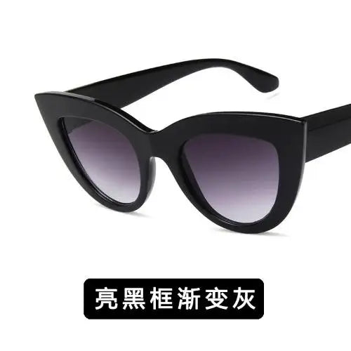 Cat Eye Fashion Sunglasses Woman Vintage Luxury Brand Designer Black Glasses Sun Glasses for Female UV400 Eyewear Shades Qme JBH