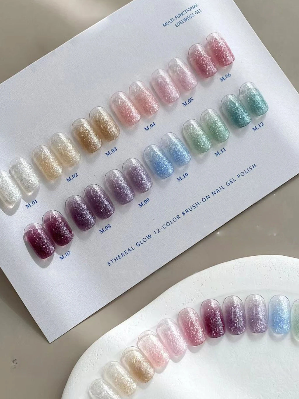 Colored Snowflake Opal Glitter Nail Polish Gel UV Suitable French Qme