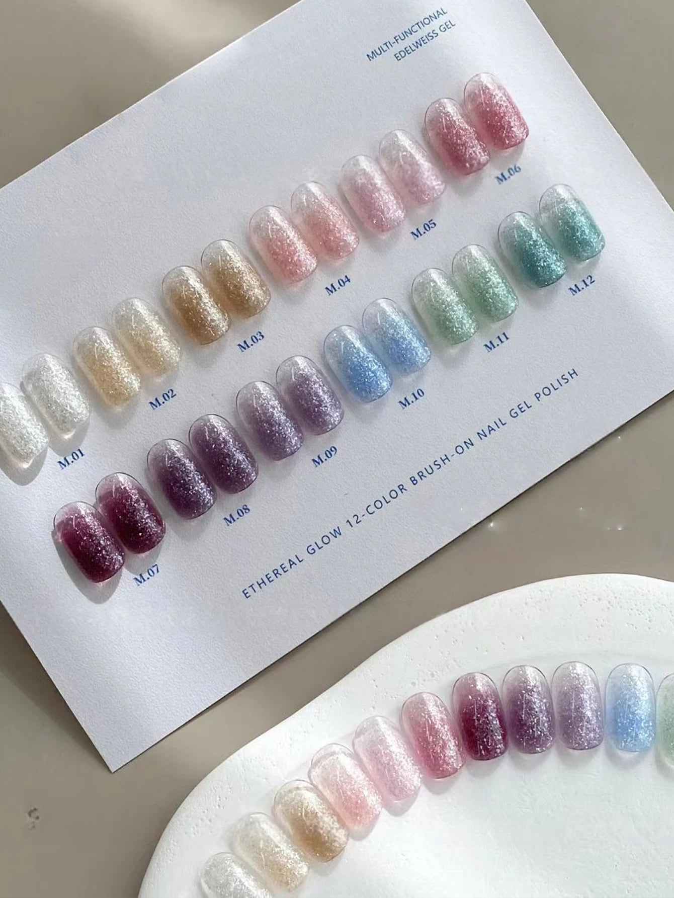 Colored Snowflake Opal Glitter Nail Polish Gel UV Suitable French Qme