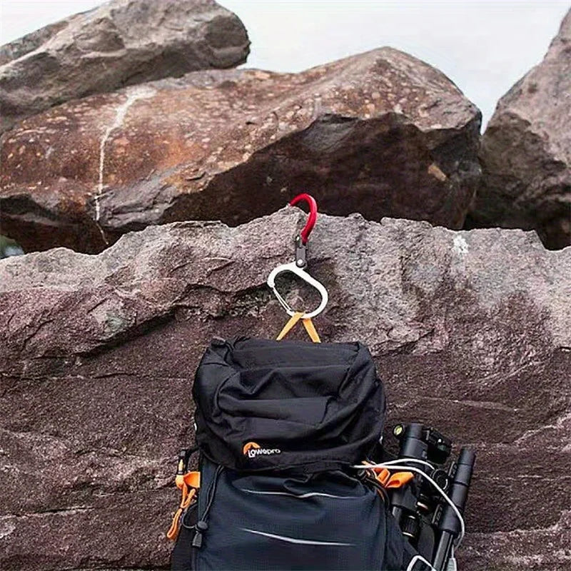 Hybrid Gear Clip Carabiner Rotating Hook Clip Non-Locking Strong Clips For Camping Fishing Hiking Travel Backpack Out Qme