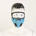 2pcs Sport Face Mask Activated Carbon Filter Riding Mouth Cover Dustproof Reusable Washable Cardio Sports Mask Qme Lake blue 2pcs