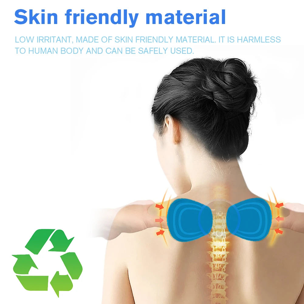 1Pair/2pcs Massager Pads Replacement Silicon Gel Body Massager Patch Reusable Comfortable Harmless EMS Neck Trainer Accessories Qme