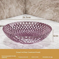 Transparent Flower Shaped Fruit Plate Aesthetic Plastic Dessert Salad Qme L Purple