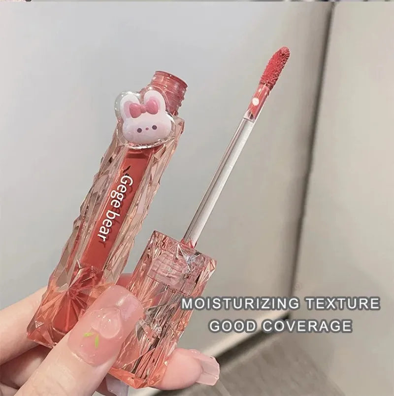 Gege Bear Crystal Mirror Water Lipgloss Hydratant Ultra-hydratant Qme