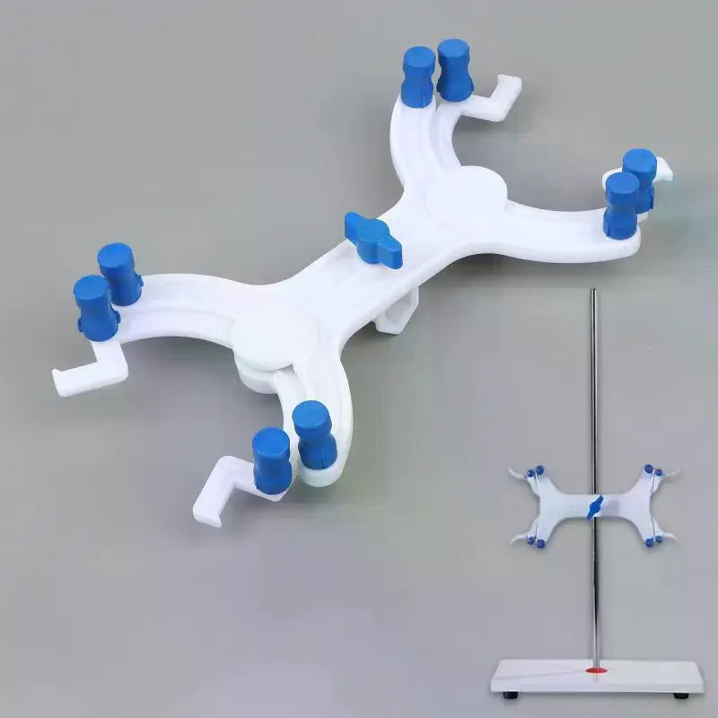 Durable Double Burette Clamp Spring Loaded Plastic Buret Clip Soft Qme