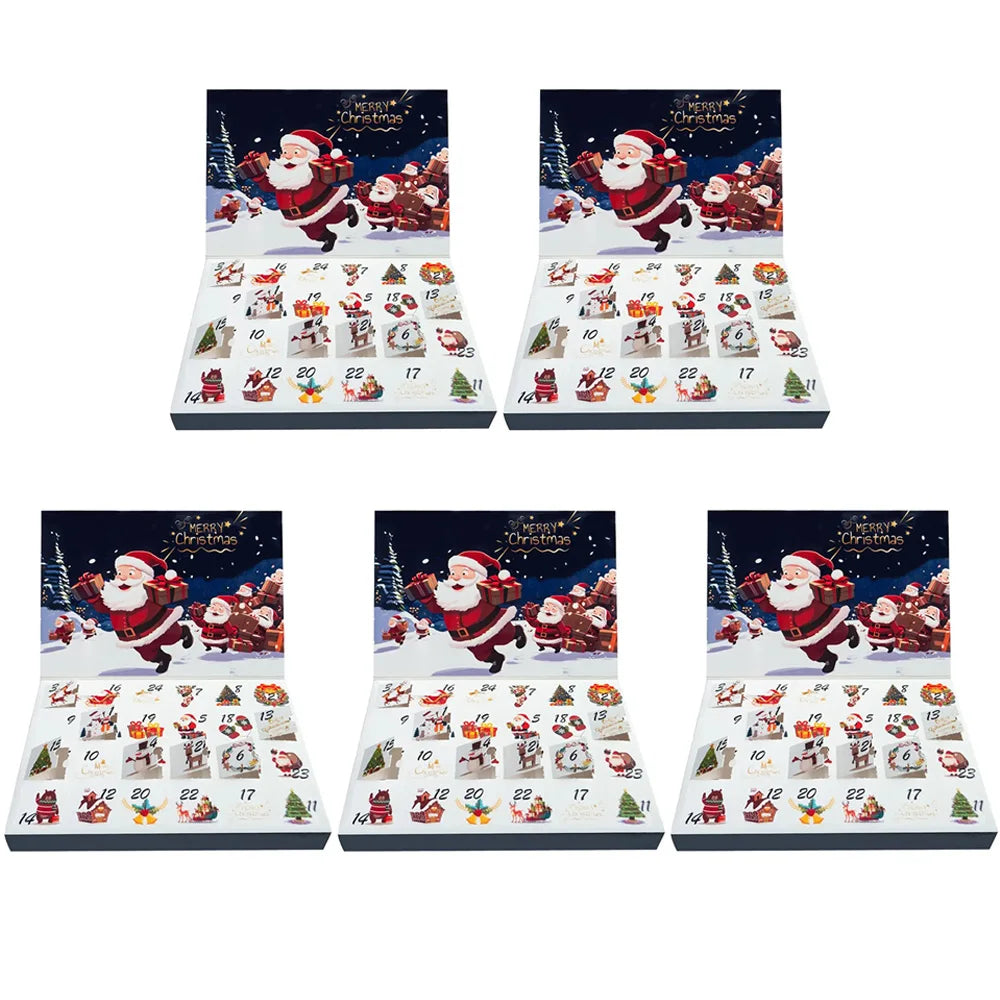 2025 Christmas Countdown Advent Calendar Gift Box 24 Days Mystic Blind Box Festive Christmas Decorations Surprises for Holidays Qme 5 box 30 21 3.2cm