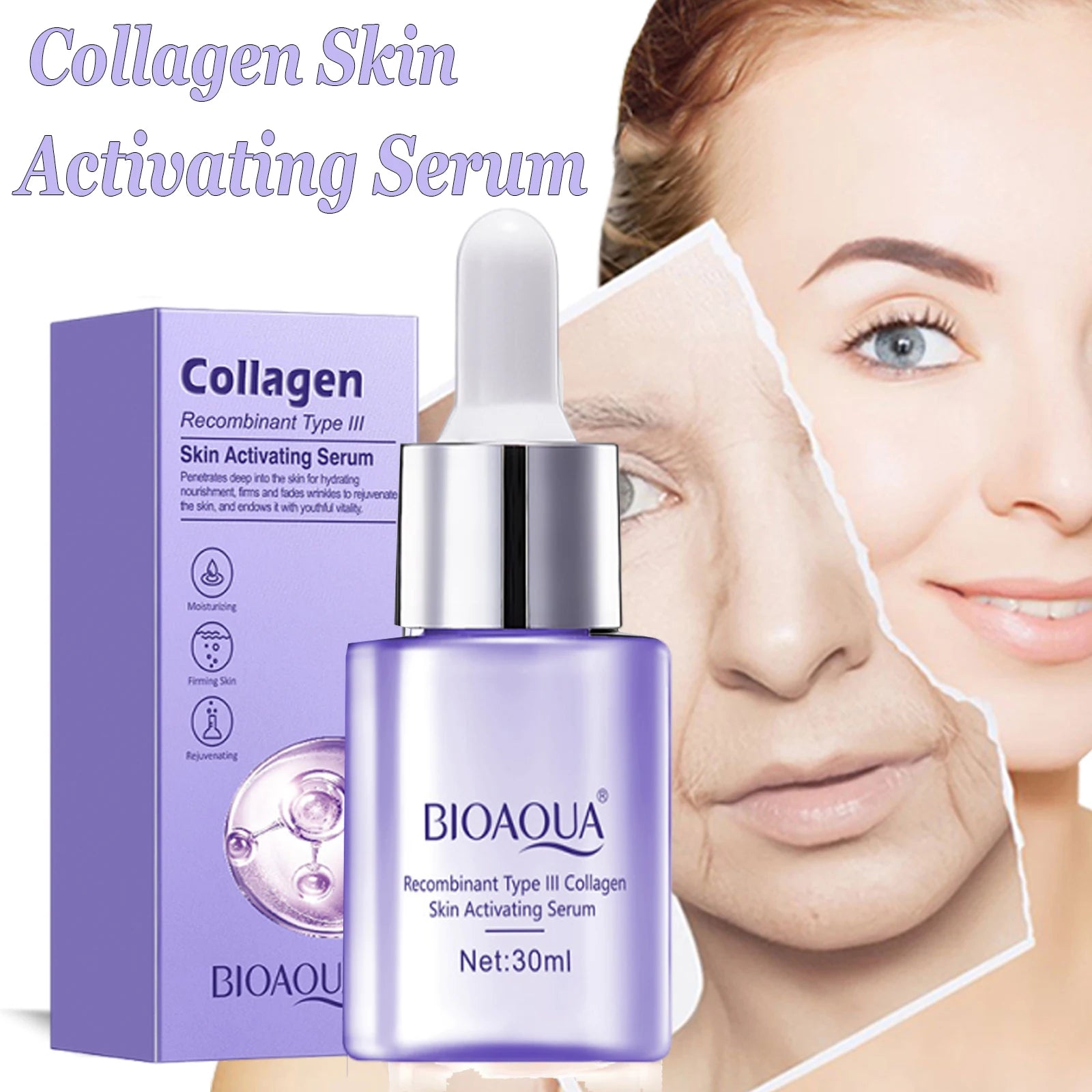 Instant Wrinkle Remover Face Serum Lifting Firming Fade Fine Lines Anti-aging Essence Whitening Brighten Nourish Skin Care Qme