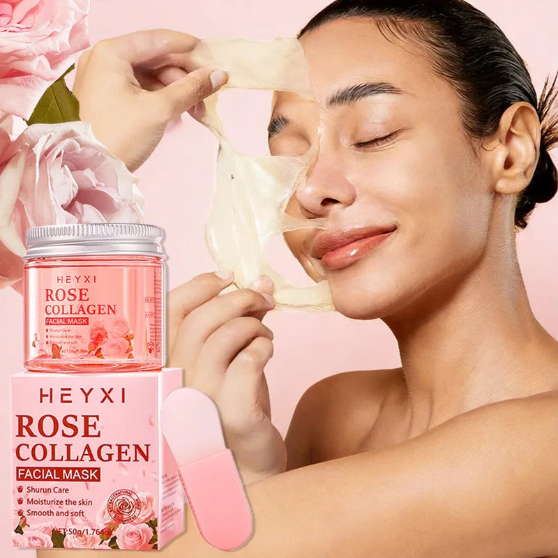 Rose Collagen Tear Off Facial Mask Deep Moisturizing All-weather Care Qme