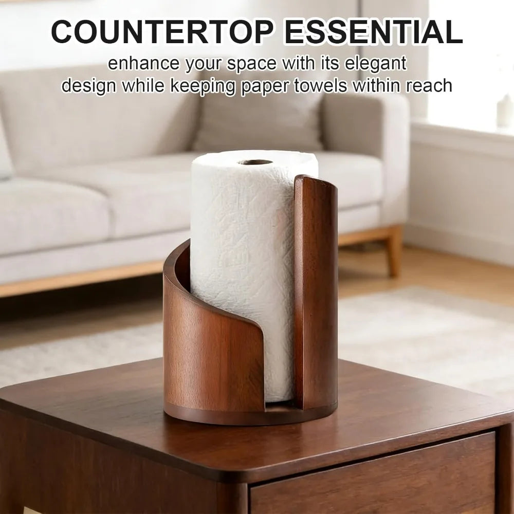 Farmhouse Countertop Tissue Holder Rustic Wood Decor Kitchen Qme