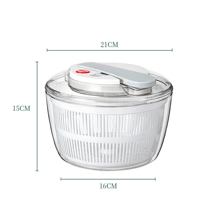 Household Salad Dryer Spinner Vegetable Dehydrator Multi-function Qme White