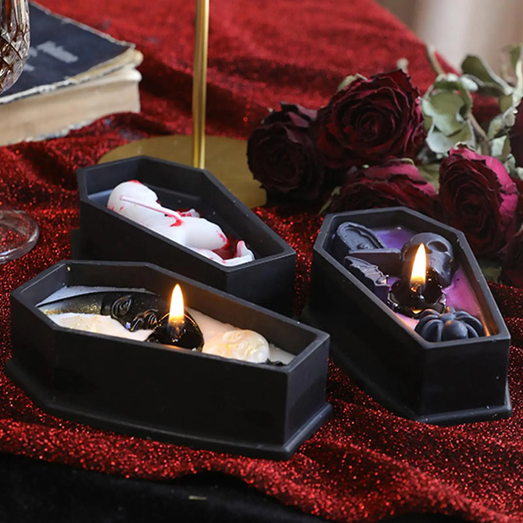 Candles For Home Scented Coffin Candle Halloween Decorations Indoor Fragrant Room Decor Table Centerpiece Coffin For Birthday Qme