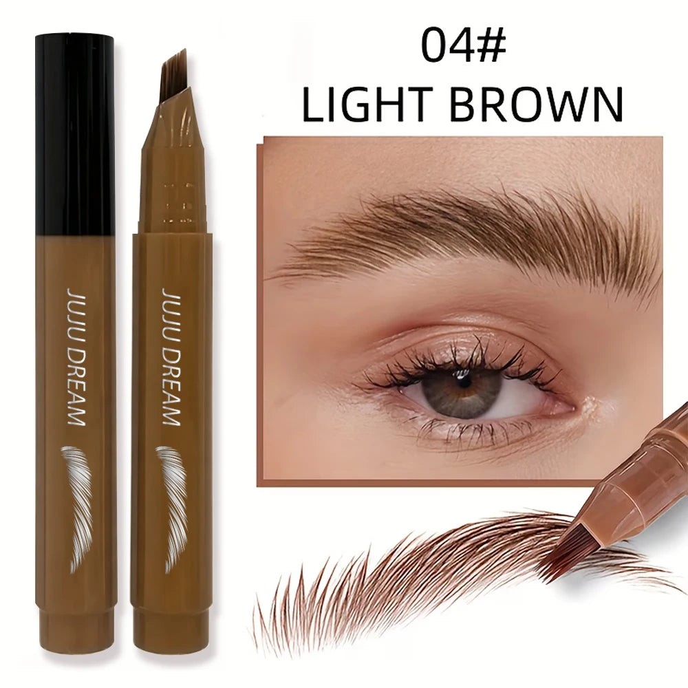 Waterproof Four-pronged Eyebrow Pencil Hair-like Smudge-proof Qme 04