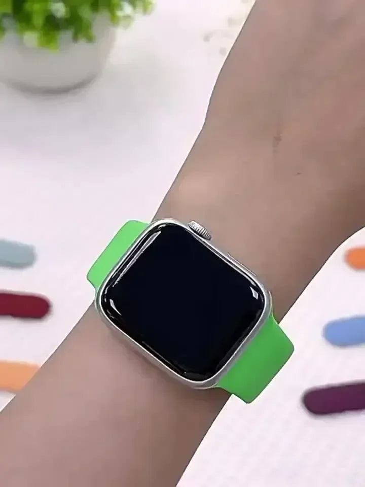 Glass+Case+Strap for Apple Watch Band 45mm 44mm 41mm 40mm 38mm 42mm Screen Protectors for Apple IWatch Series 9 8 7 6 SE 5 3 4 Qme