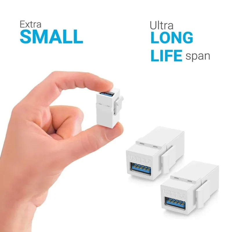 5pcs USB 3.0 Female to Female Module Adapter High-Speed Cable Extender Connector for Network Panel Qme