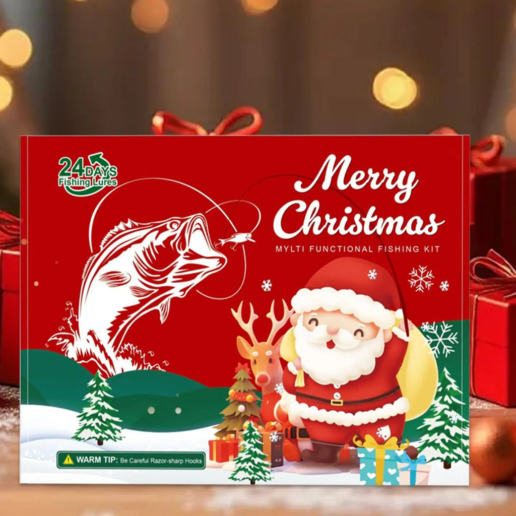 Christmas Calendar 2025 Advent Fishing Accessories Gear Countdown Men Qme