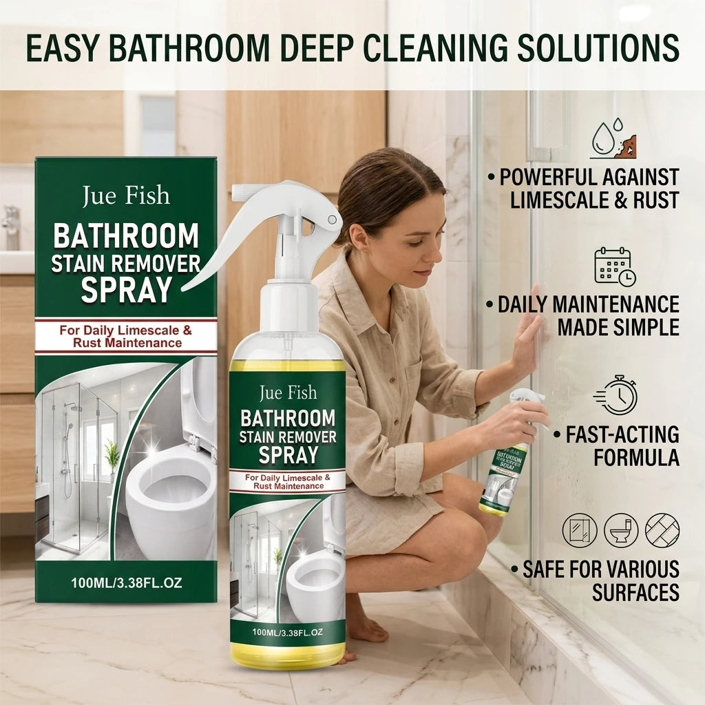 Bathroom Cleaning Spray Dissolve Scale Remove Mold Stains Eliminate Odors Long-Lasting Fragrance Multi-surface Limescale Cleaner Qme