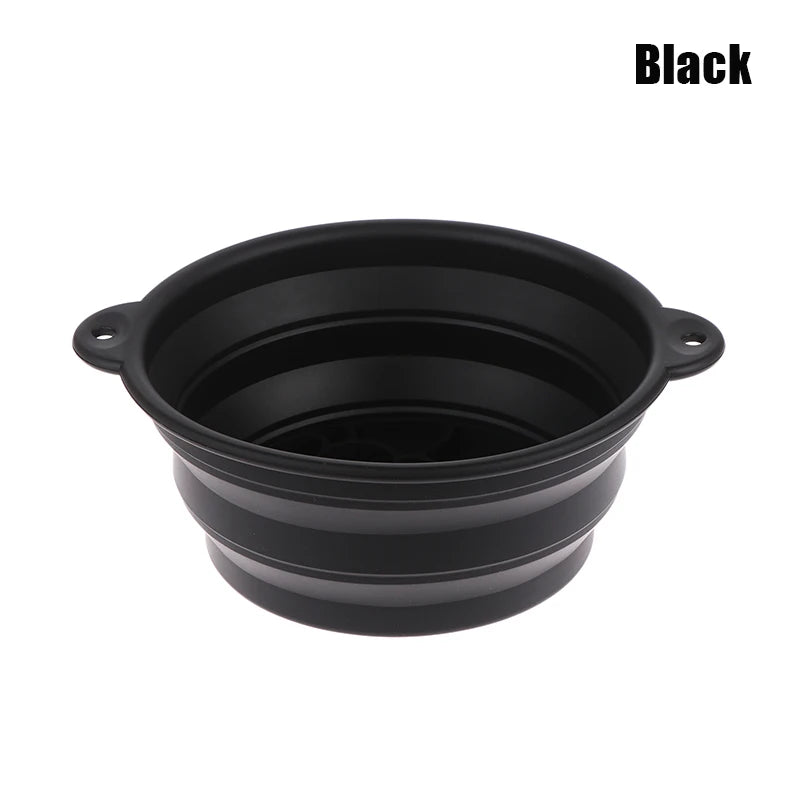 Foldable Silicone Face Ice Bath Bowl Portable Basin Facial Plunge Qme Black