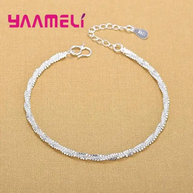 Trendy Women Foot Chains Adjustable Mujer Charm 925 Sterling Silver Color Anklets Bohemia Jewelry Summer Holiday Design Qme Model 3