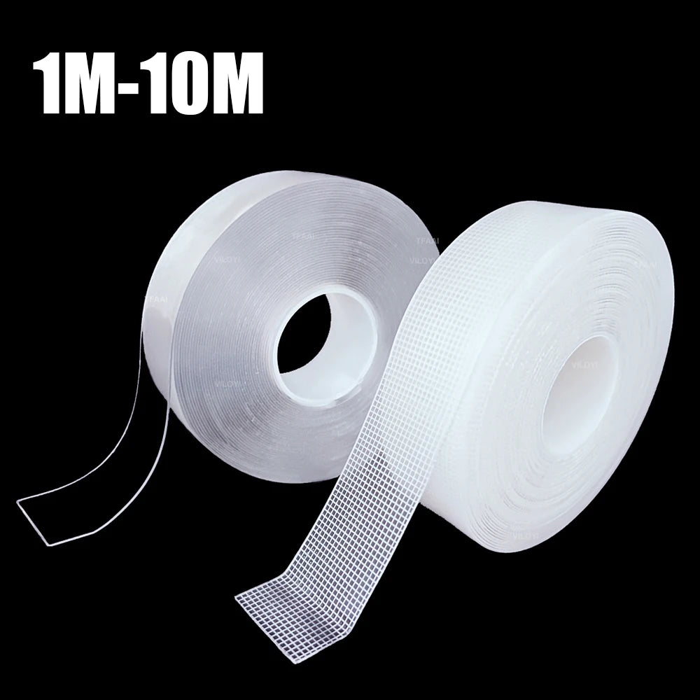 1-10m Nano Double Sided Adhesive Tape 20/30mm Width Heavy Duty Reusable Waterproof Mounting Sticky Strip Ultra Strong Tape Qme