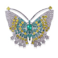 Fashion Exquisite Rhinestone Butterfly Brooches For Women Clothing Coat Jewelry Accessories Gift Qme Default Title