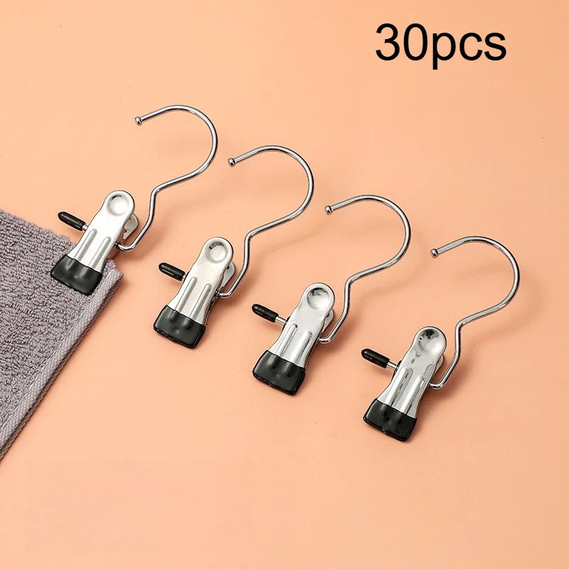 Multi Functional Metal Pants Hangers With Anti Slip Clips Space Saving Closet Organizer For Jeans Skirts Trousers Storage Qme 30pcs