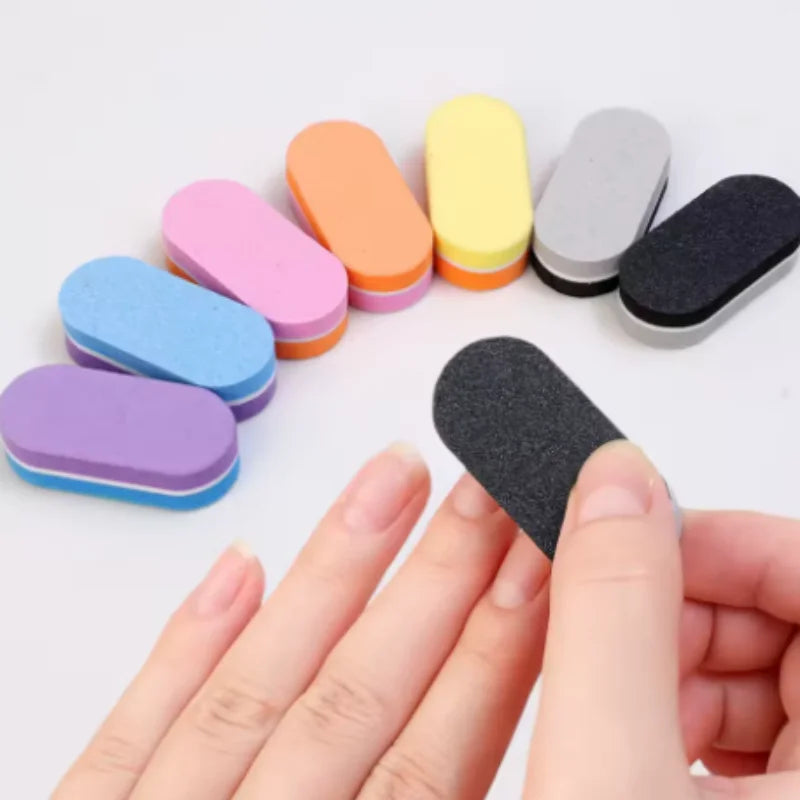 10/50/100pcs mix Professional Buffer Sponge Nail File Mini Double-sided Nails Art Blocks Polishing Manicure Pedicure Qme