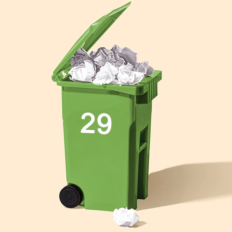 Self-adhesive Trash Can Labels Wheelie Bin Number Sticker Durable Qme