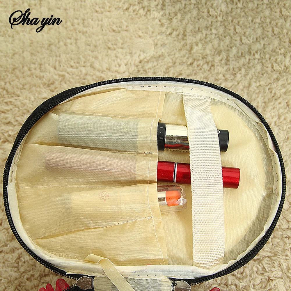 Creative Cylinder Compressible Miscellaneous Toiletries Bag Waterproof Desktop Large Capacity Travel Storage Bag Qme