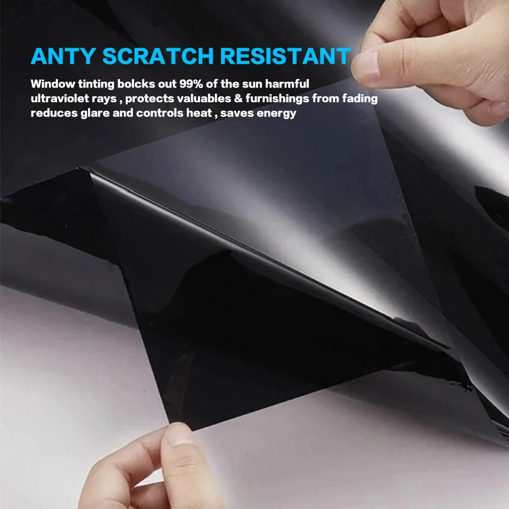 50cmx3/6m Car Window Privacy Tint Film Auto Vinyl Anti Look Dark Glass Foils Sticker Summer Solar UV Films Protector Accessories Qme