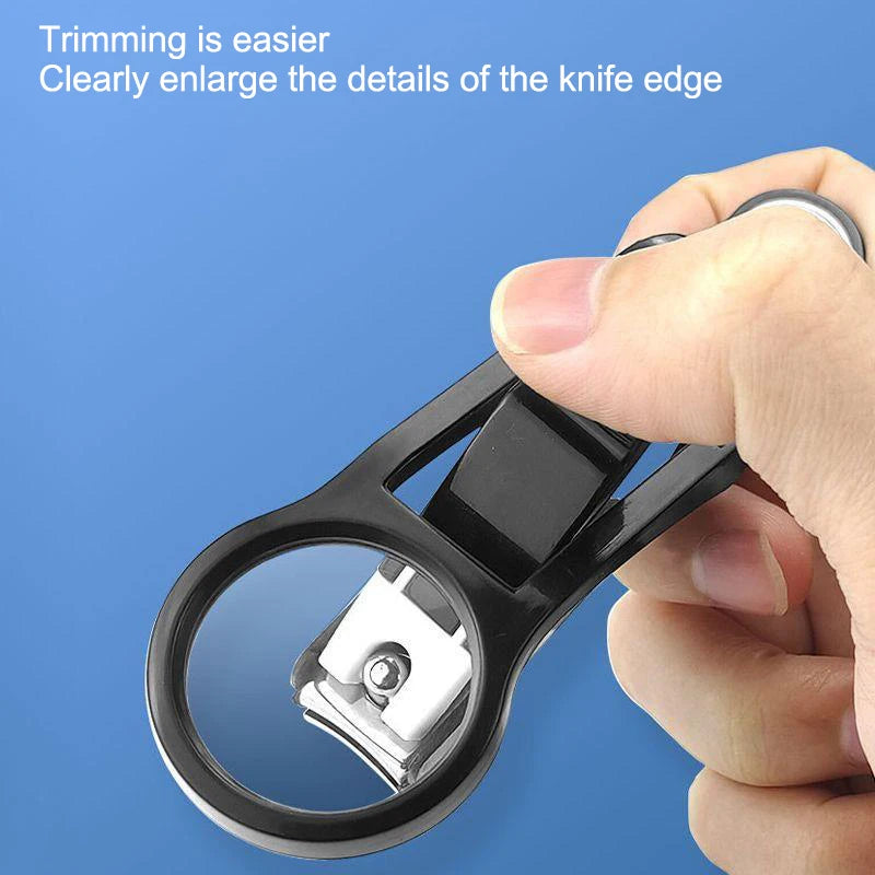 Unique Nail Clippers Precision Magnifying Glass Anti-splash Feature Qme