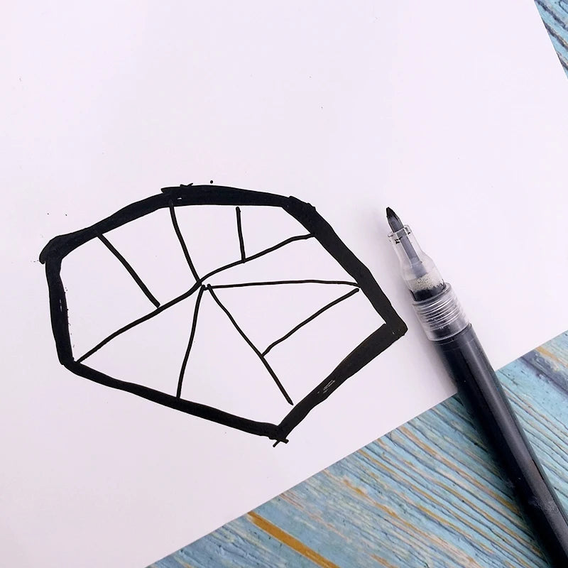 6Pcs/set Black/White Acrylic Paint Pen for Rock Painting, Stone, Ceramic, Glass, Wood, Tire, Fabric Metal, Canvas Qme