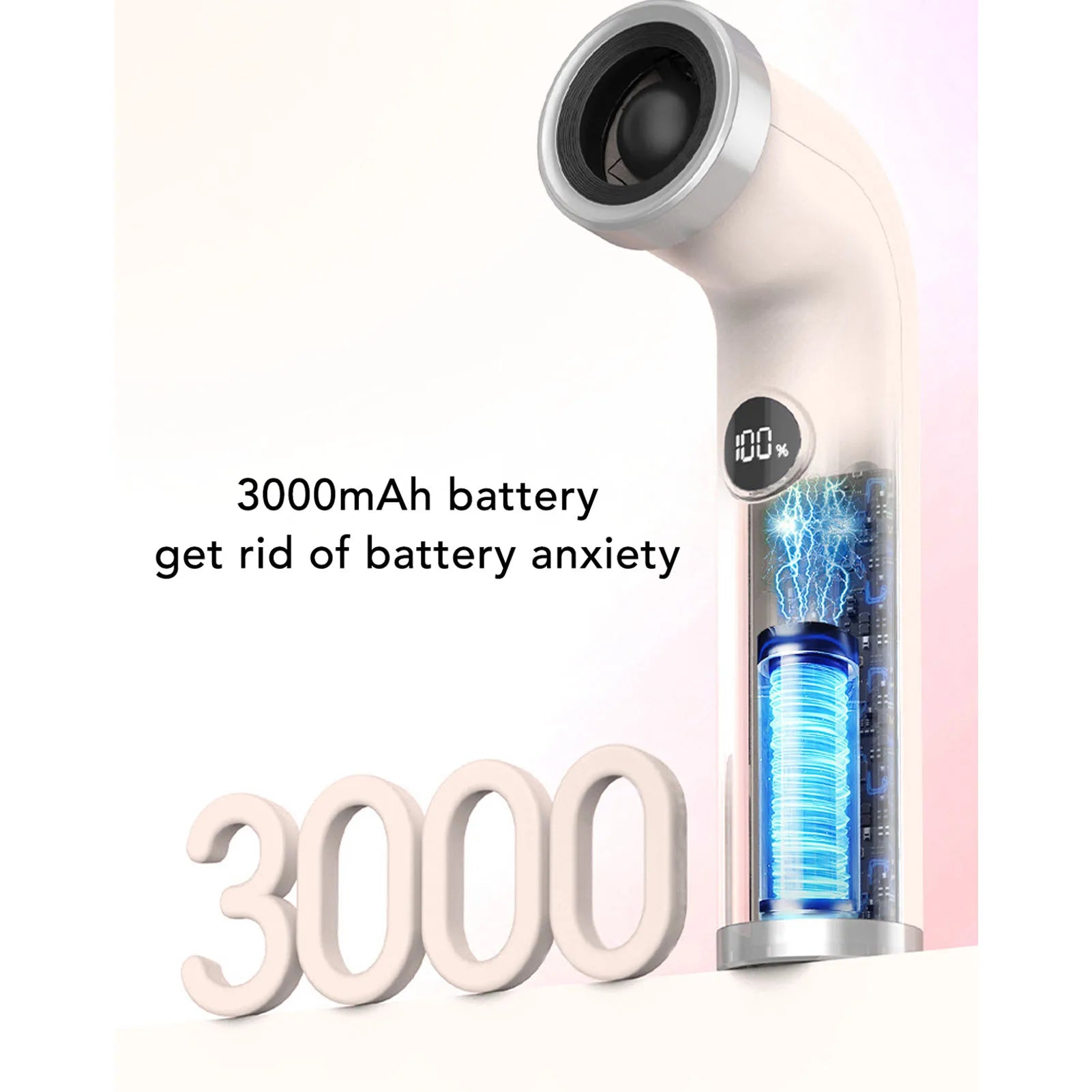 Bladeless Handheld Cooling Fan Smart Push Button Digital Display Rechargeable Handheld Bladeless Fan Versatile for Outdoor Use Qme