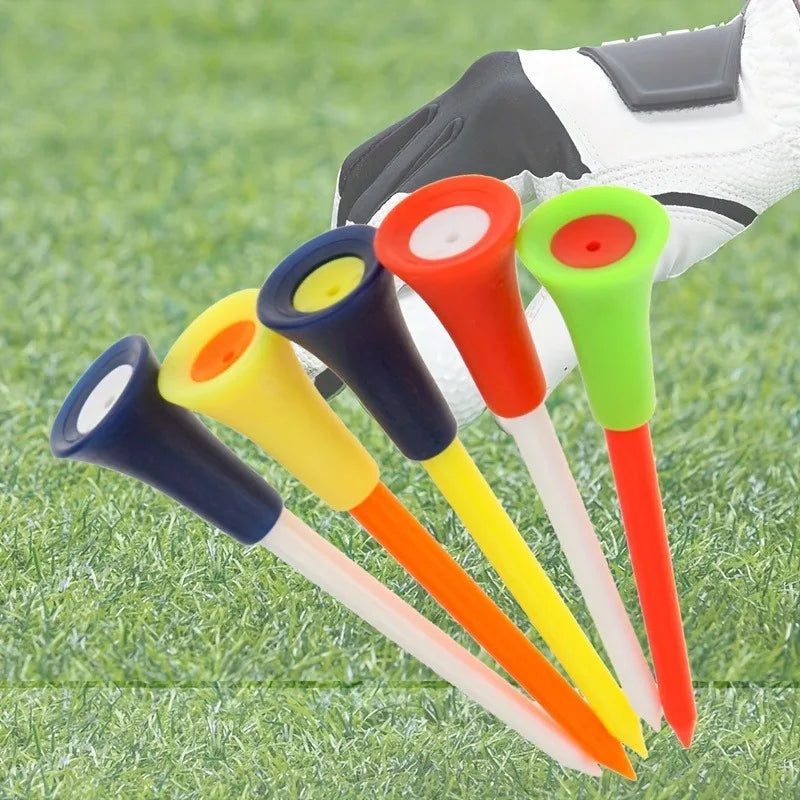 10/20pcs Golf Tees Mix Colors 83mm Plastic Durable Rubber Cushion Top Golf Ball Holder Golf Accessories Qme