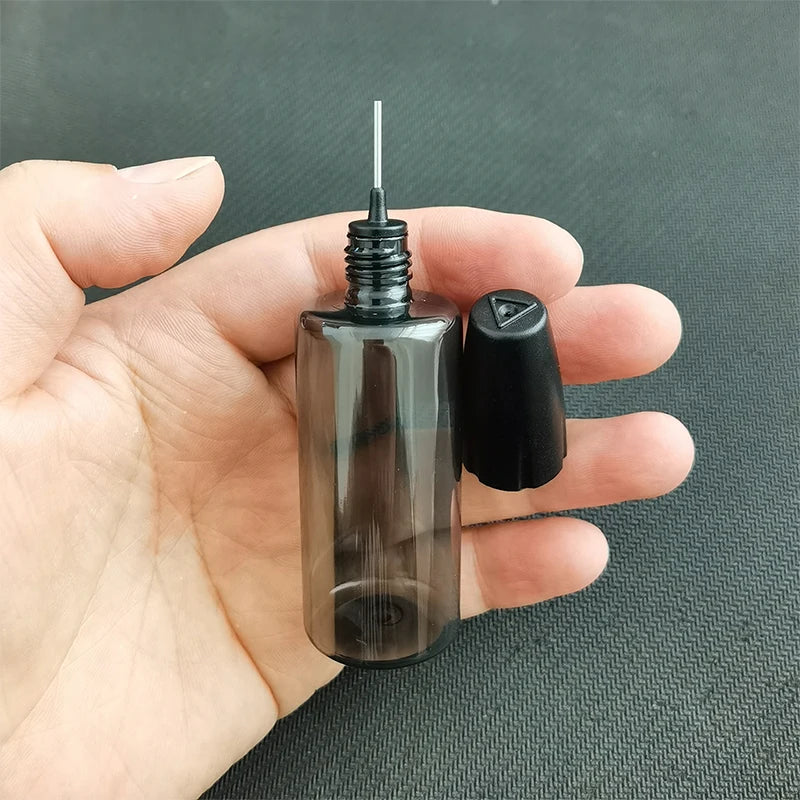 30mlNeedle PET Dispensing Bottle Tattoo Liquid Oil Infused Nail Art Qme