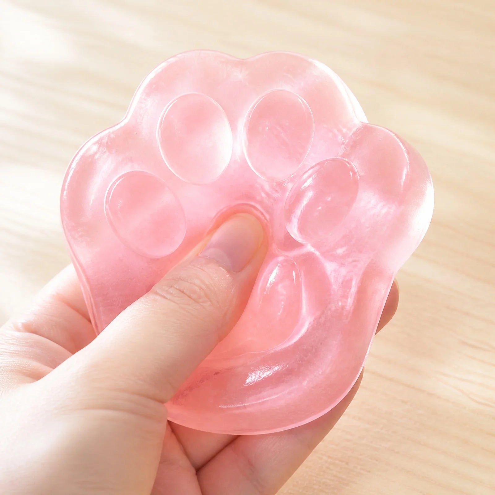 Small Peach Pink Cat Paw Soft Slow-rising Toy Fun Stress Relieving Fidget Toy Holiday Party Decoration Creative Gift Qme
