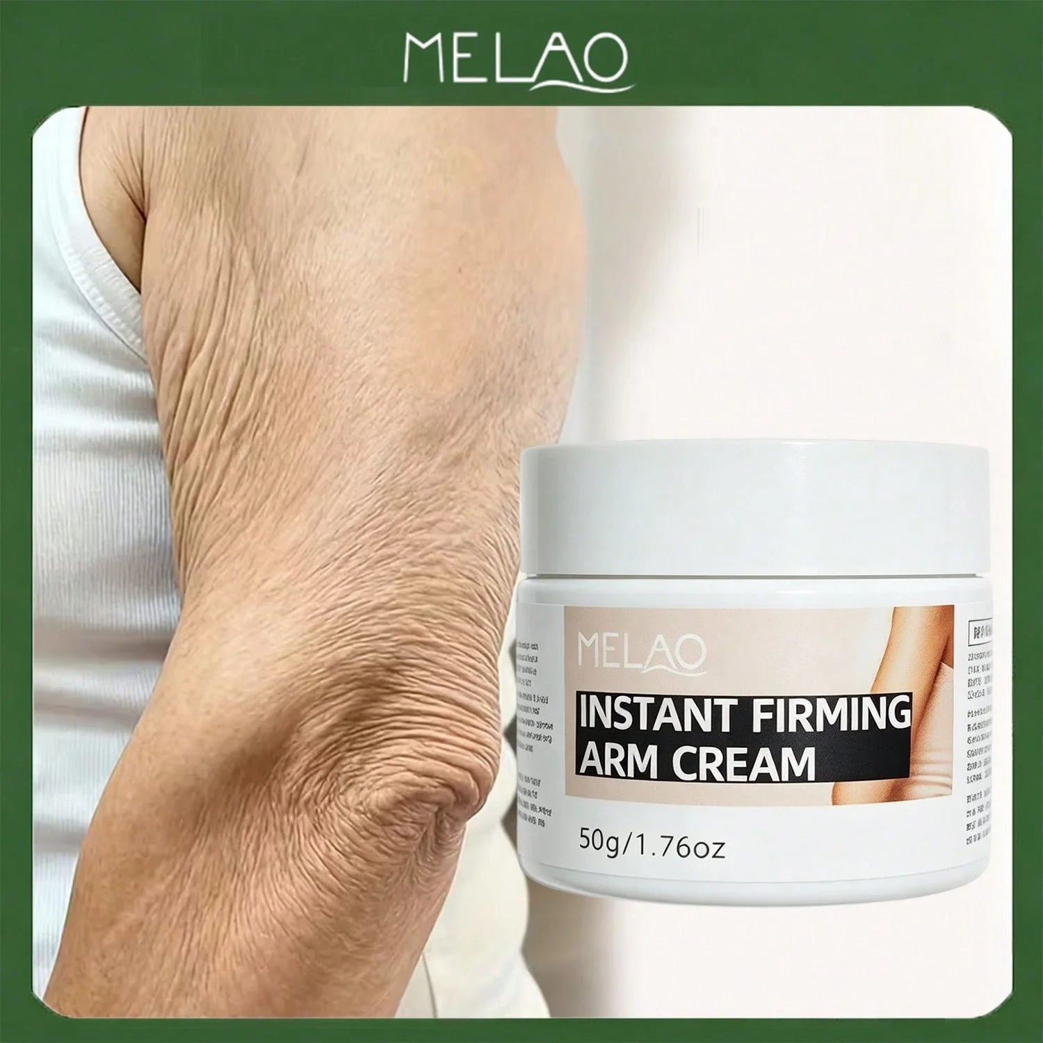 MELAO Instant Firming Arm Cream, Tightening Body Lotion for Flabby Saggy Upper Arms, Smooth Loose Skin & Improve Arm Elasticity Qme