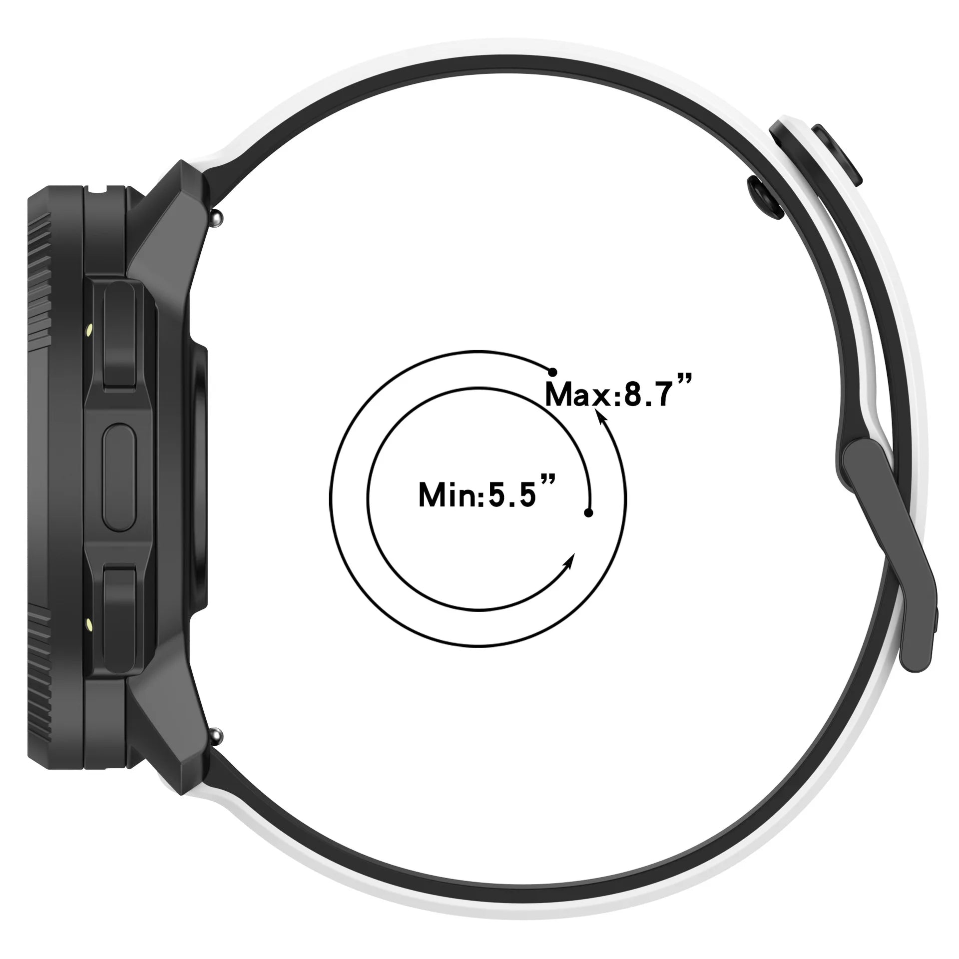 22mm Wristband For Suunto Vertical 2/RACE 2 Two-Tone Silicone Strap for Honor GS3 Replacement Band Bracelet for Honor watch 4pro Qme