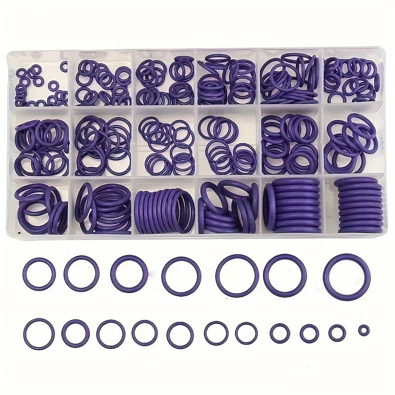 Automobile air conditioning sealing kit - O-rings, gaskets and matching toolbox, suitable for automobile repair Qme