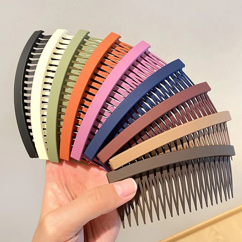 Matte Broken Hair Finishing Comb Women Anti-Slip Hair Insert Comb Fixed Bangs Flyaway Hair Hairpin Hairstyle Accessory Qme
