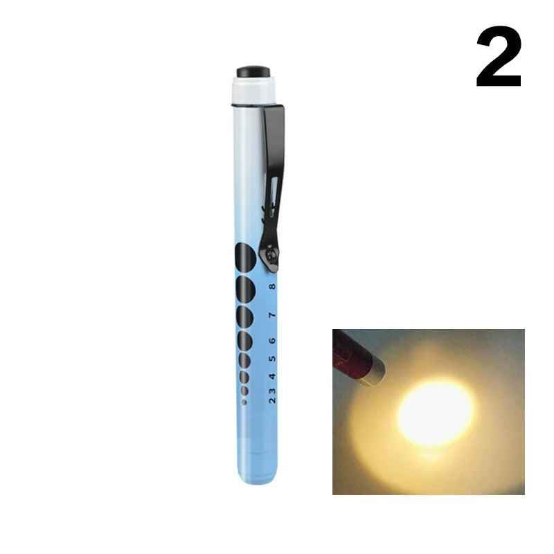 Medical Pen Light Portable Pocket LED Penlight Torch Otoscope Qme 2 Blue