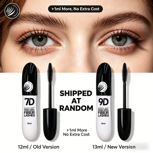 1/2/3PCS 9D Fiber Mascara Set Waterproof Durable Curling Mascara Sweatproof Anti-smudge Slimming Base Mascara for all skin types Qme black