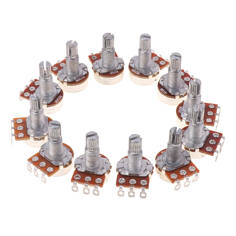 Potentiometer Splined Small Pot Electric Guitar Bass Effect Amp Tone Qme