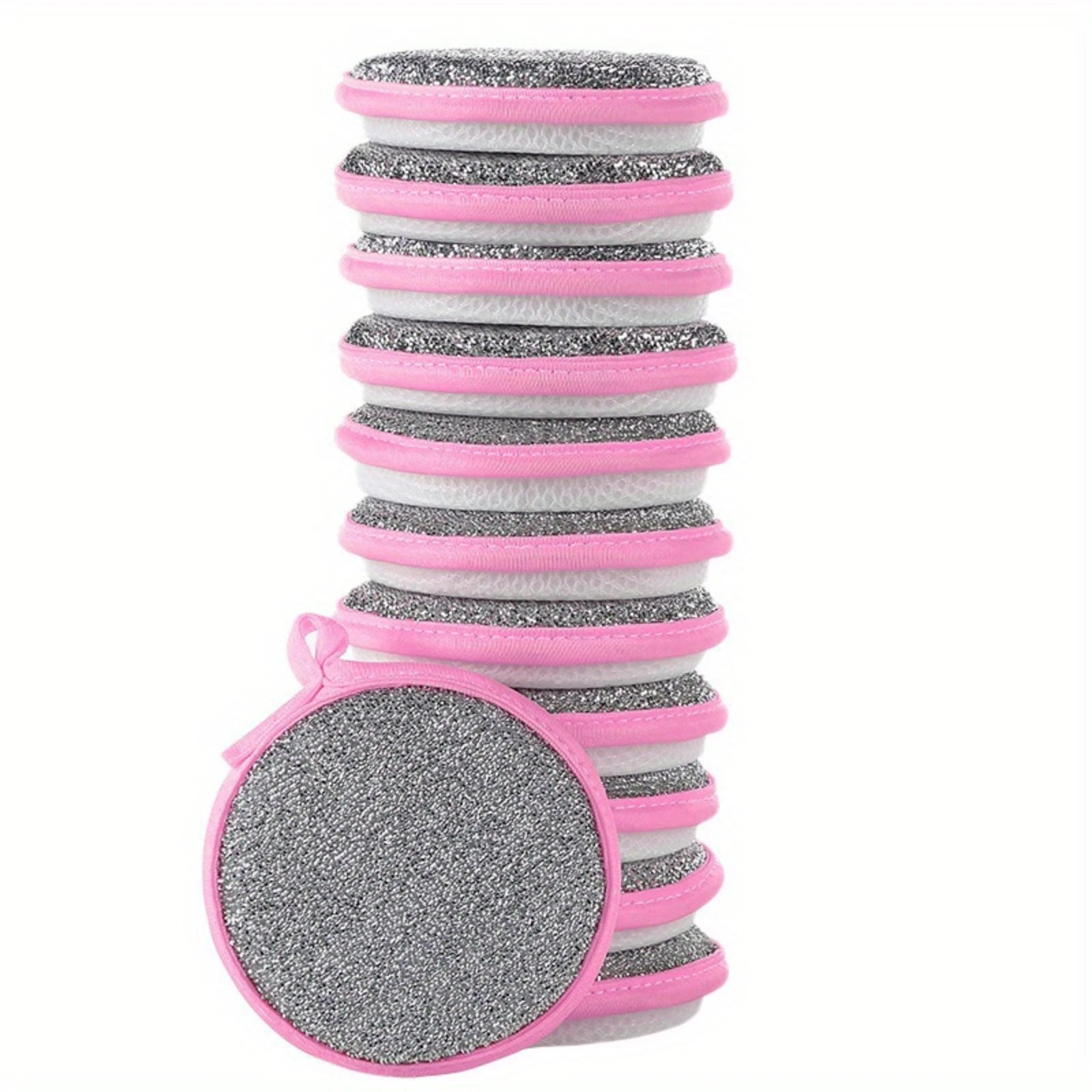 10PCS Kitchen Stain Removal Sponge Magic Wipes Clean Cotton Dishwashing Sponge Wipes Bathroom Cleaning Utensils Qme